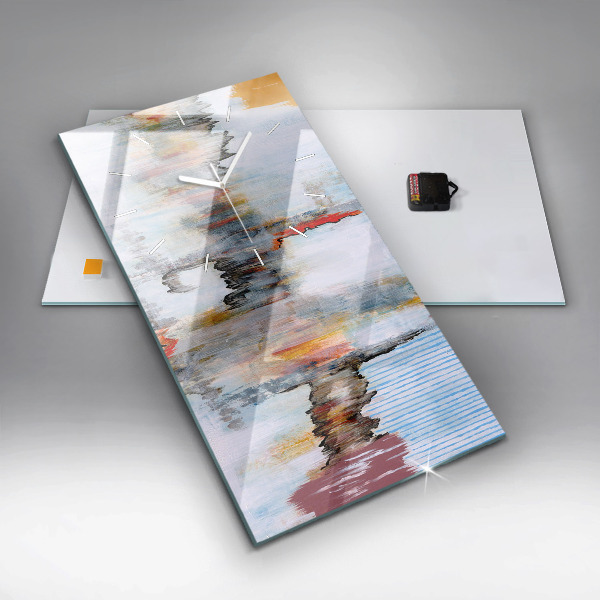 Horloge rectangulaire verticale Abstraction