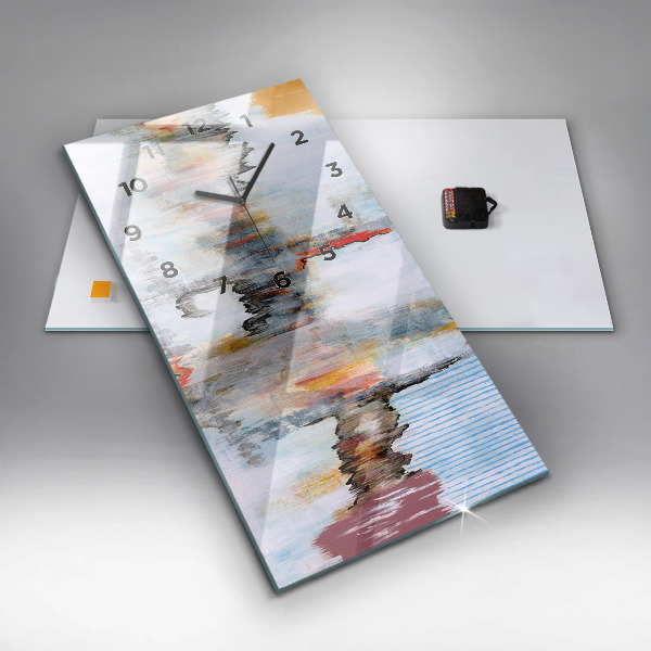 Horloge rectangulaire verticale Abstraction