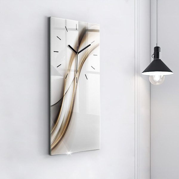 Horloge rectangulaire verticale Lignes abstraites