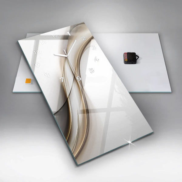 Horloge rectangulaire verticale Lignes abstraites