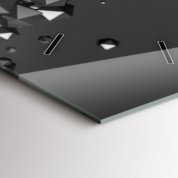 Horloge rectangulaire verticale Abstraction noire