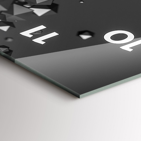 Horloge rectangulaire verticale Abstraction noire