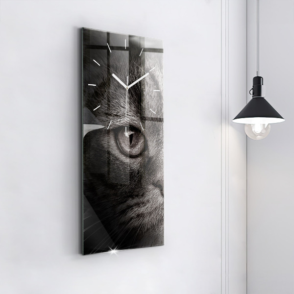 Horloge rectangulaire verticale Chien et chat Scottish Fold