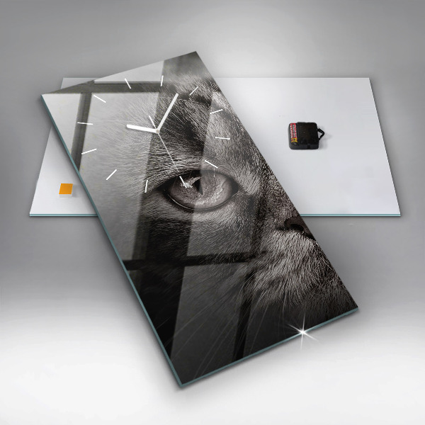 Horloge rectangulaire verticale Chien et chat Scottish Fold