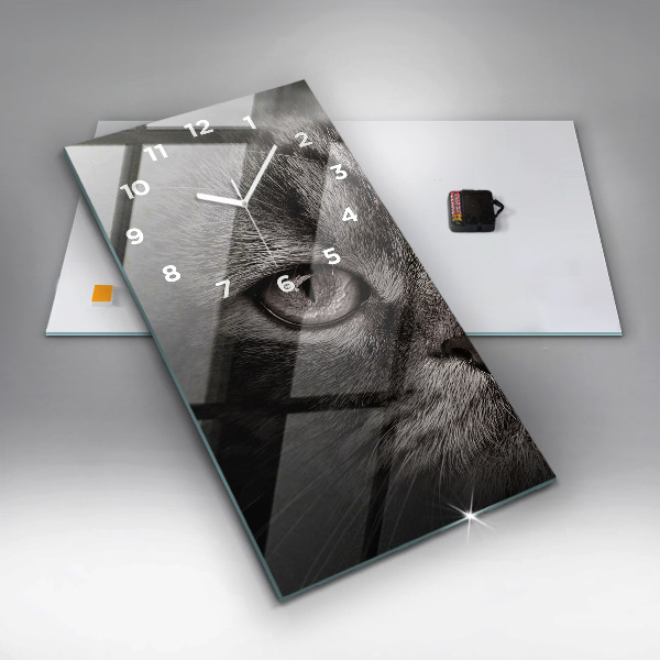 Horloge rectangulaire verticale Chien et chat Scottish Fold