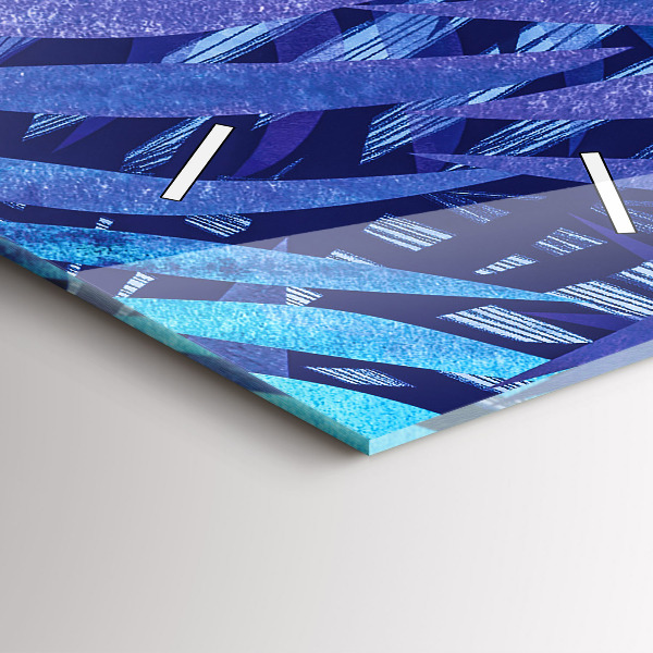 Horloge murale verticale Feuilles bleues