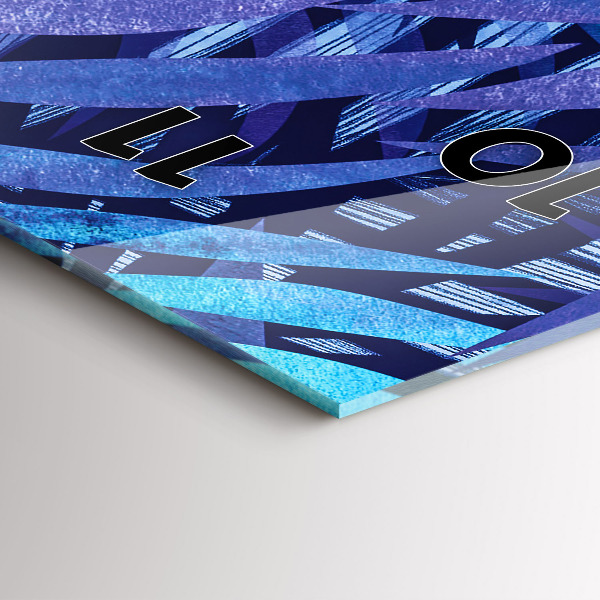 Horloge murale verticale Feuilles bleues