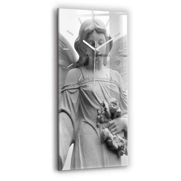 Horloge murale verticale 'Sculpture d''un vieil ange'