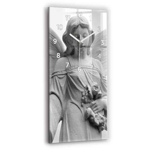 Horloge murale verticale 'Sculpture d''un vieil ange'