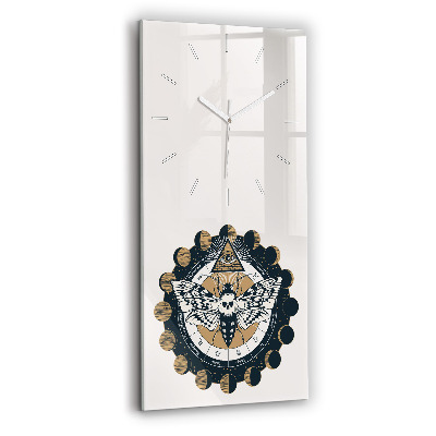 Horloge murale verticale 'Les phases de la lune et l''œil'