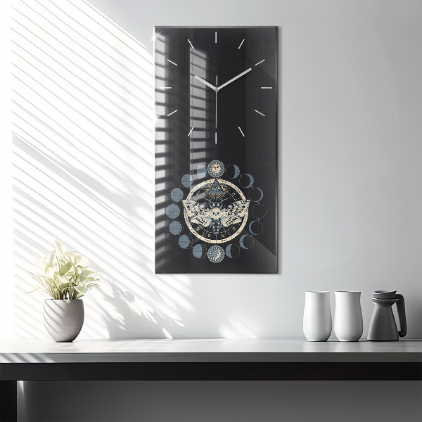 Horloge murale verticale Phases de la lune