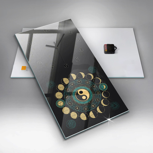 Horloge murale verticale Phases de la lune