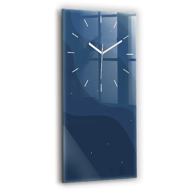 Horloge murale verticale Vagues bleues