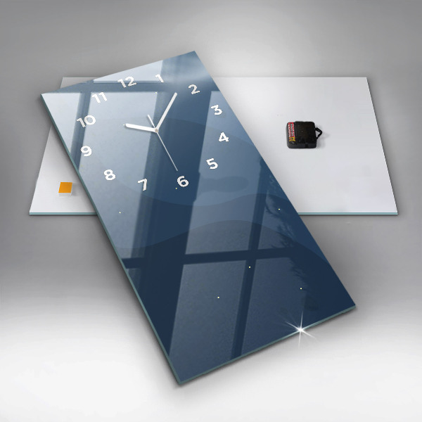 Horloge murale verticale Vagues bleues