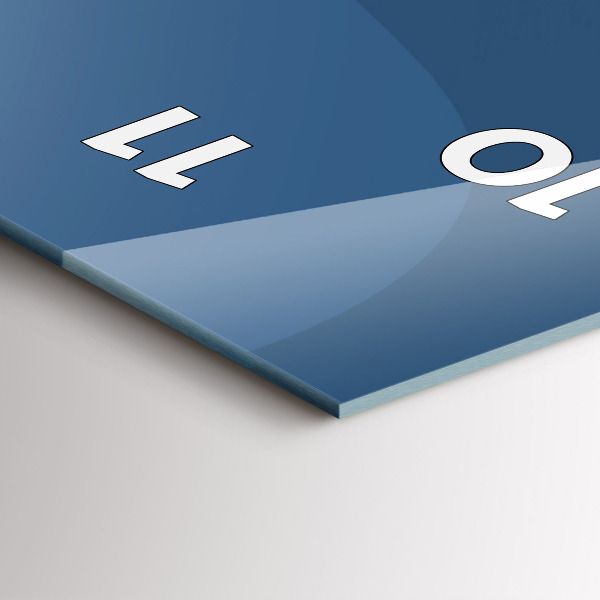 Horloge murale verticale Vagues bleues