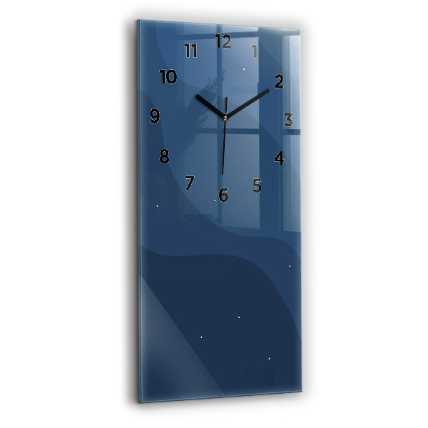 Horloge murale verticale Vagues bleues