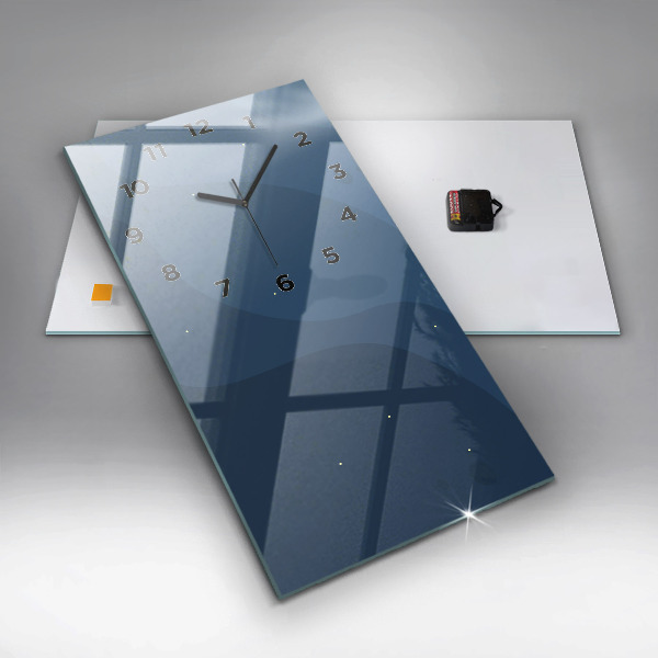 Horloge murale verticale Vagues bleues