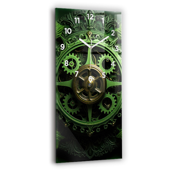 Horloge murale verticale Mécanisme vert