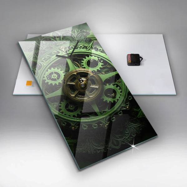 Horloge murale verticale Mécanisme vert