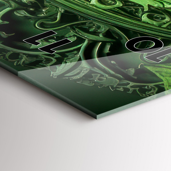 Horloge murale verticale Mécanisme vert