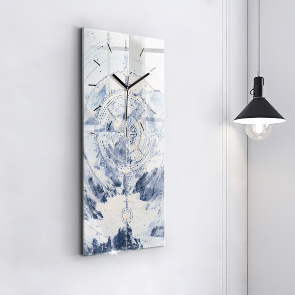 Horloge murale verticale Dessins bleus
