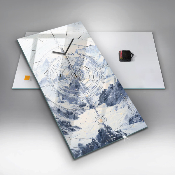 Horloge murale verticale Dessins bleus