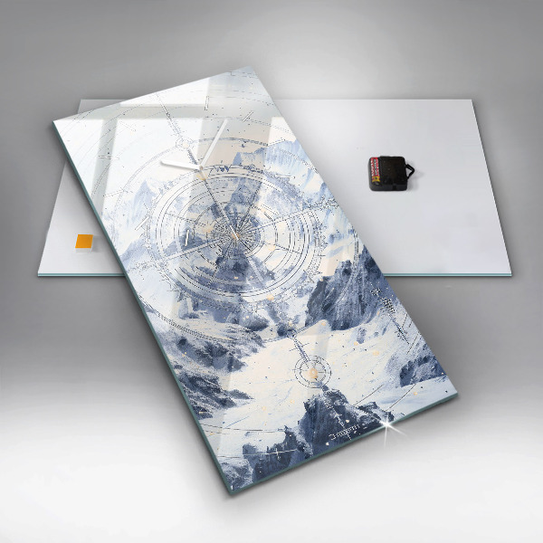 Horloge murale verticale Dessins bleus