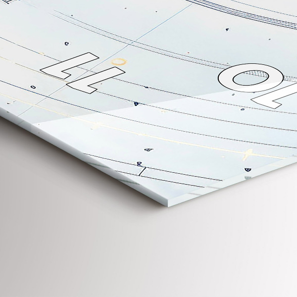 Horloge murale verticale Dessins bleus