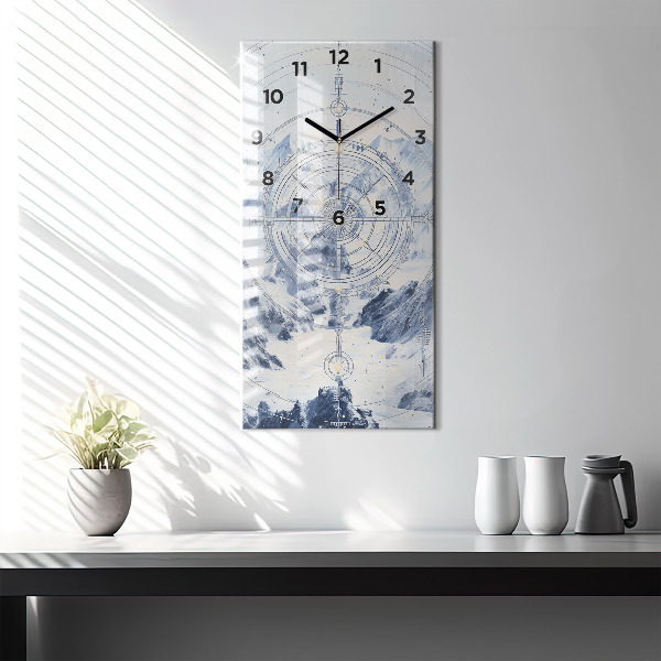 Horloge murale verticale Dessins bleus