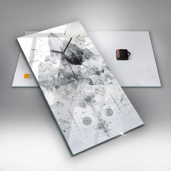 Horloge murale verticale Montagnes de dessins animés