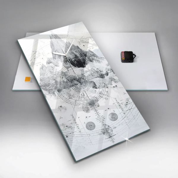 Horloge murale verticale Montagnes de dessins animés