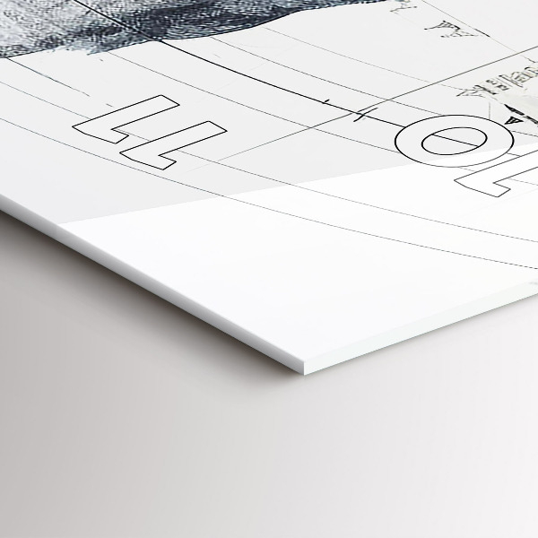 Horloge murale verticale Montagnes de dessins animés