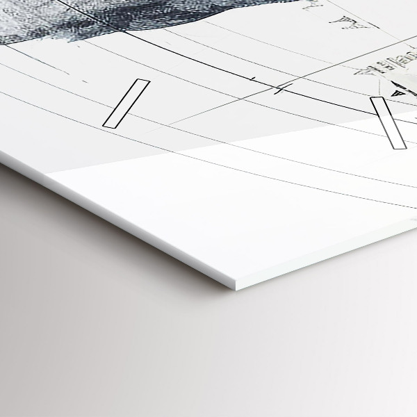 Horloge murale verticale Montagnes de dessins animés