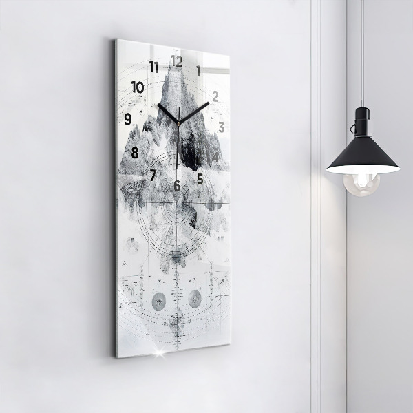 Horloge murale verticale Montagnes de dessins animés