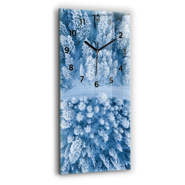 Horloge murale verticale Forêt vue par drone