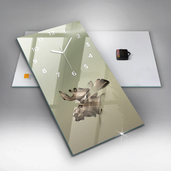 Horloge rectangulaire verticale Orignal graphique