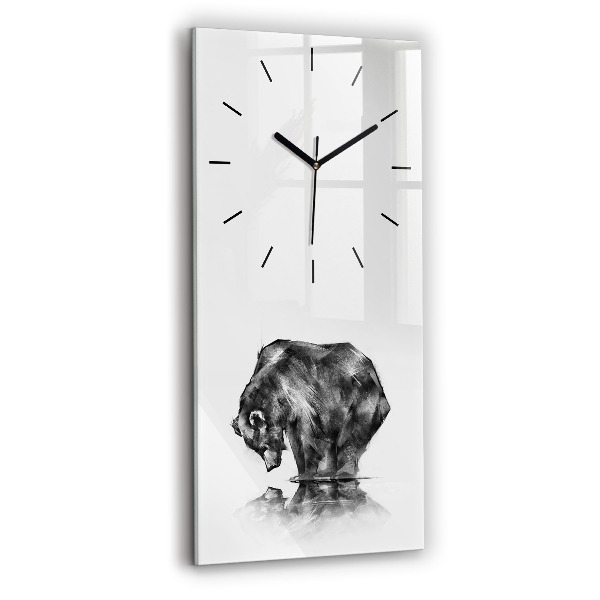 Horloge rectangulaire verticale Ours de dessin animé