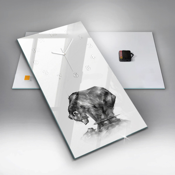 Horloge rectangulaire verticale Ours de dessin animé