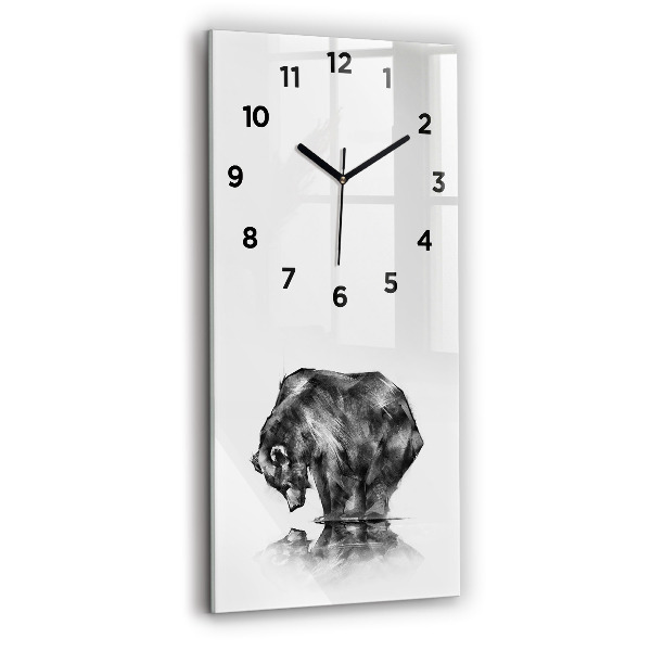 Horloge rectangulaire verticale Ours de dessin animé