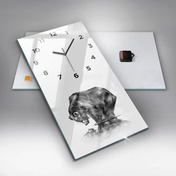 Horloge rectangulaire verticale Ours de dessin animé
