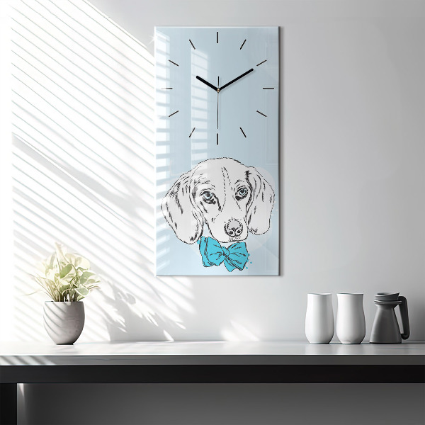 Horloge murale verticale Chiot