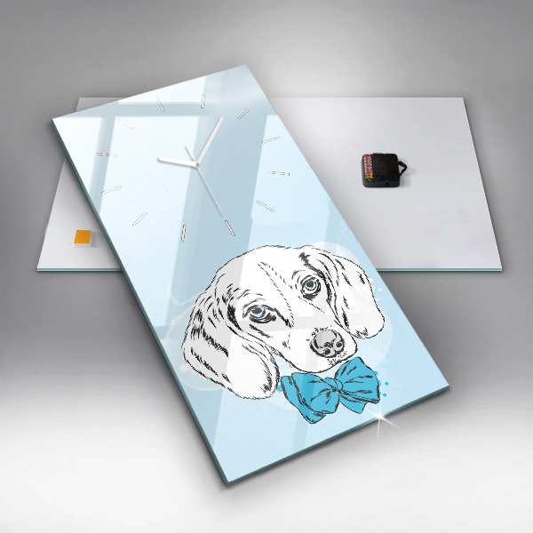 Horloge murale verticale Chiot