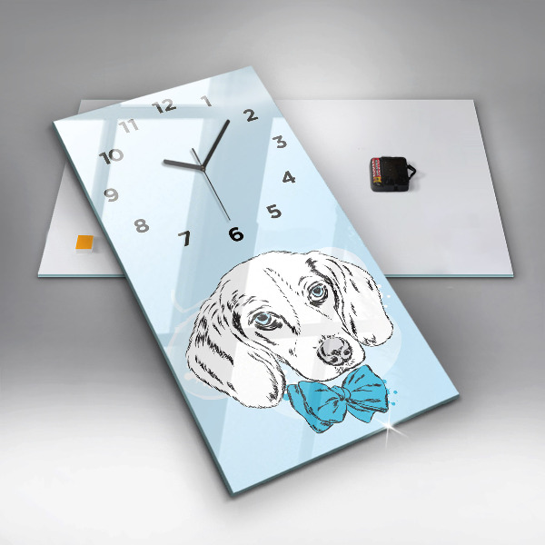 Horloge murale verticale Chiot