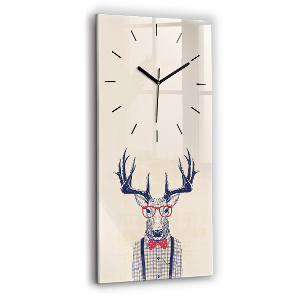 Horloge murale verticale Cerf en chemise