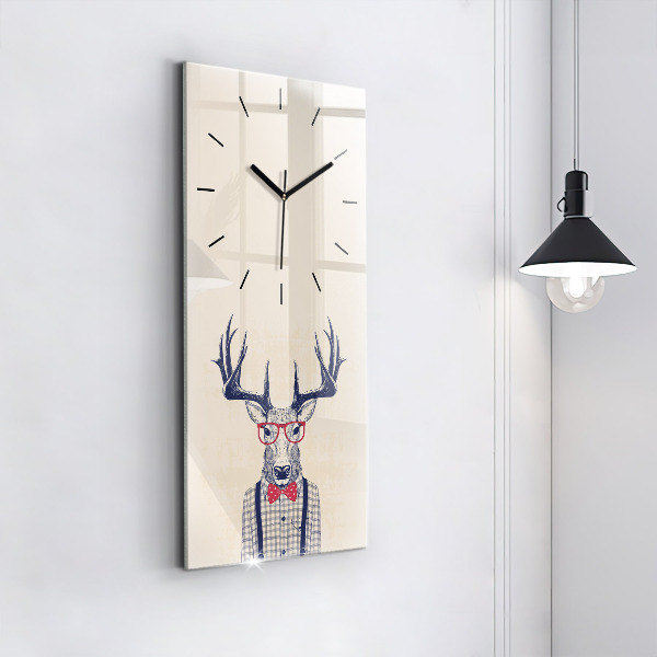 Horloge murale verticale Cerf en chemise