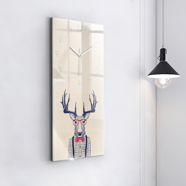 Horloge murale verticale Cerf en chemise