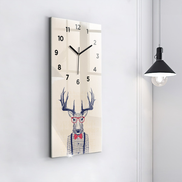 Horloge murale verticale Cerf en chemise