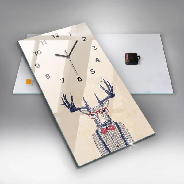 Horloge murale verticale Cerf en chemise