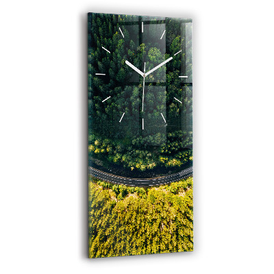 Horloge rectangulaire verticale 'La forêt vue à vol d''oiseau'