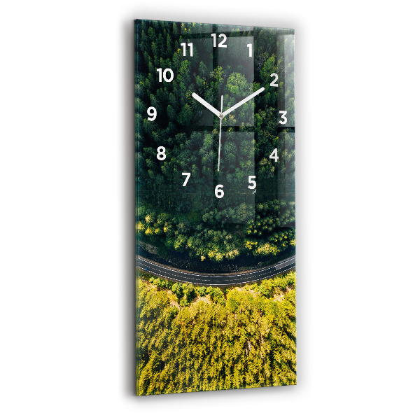 Horloge rectangulaire verticale 'La forêt vue à vol d''oiseau'